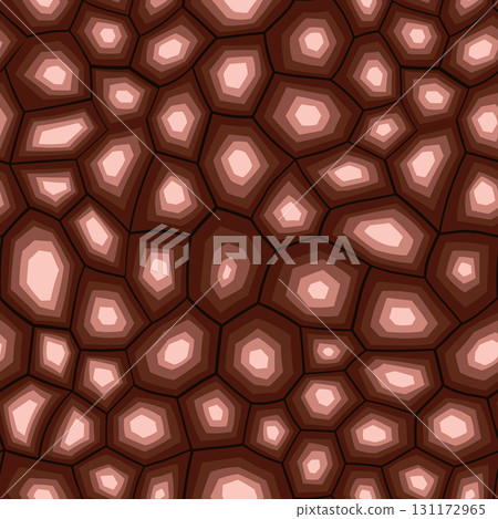 Abstract modern turtle shell seamless pattern. Animals trendy background. Brown tortoise decorative vector illustration for print, fabric, textile. Modern ornament of stylized skin 131172965