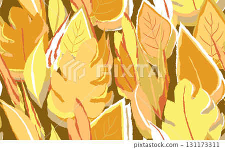 Floral seamless with hand drawn color exotic monstera leaves. Cute summer background. Tropic branches. Modern floral compositions. Fashion vector illustration for wallpaper, fabric, textile 131173311