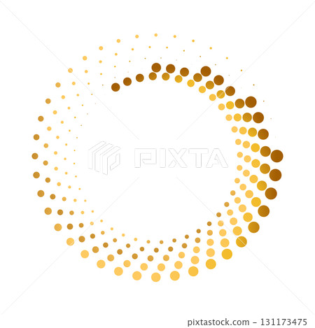 Round vintage textured frame for your design. Vintage cover. Place for text. Vintage holiday beautiful golden frames for paintings or photographs. Template vector illustration 131173475