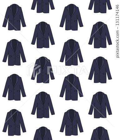 Vector seamless pattern of hand draw jacket blazer Vector seamless pattern of hand draw jacket blazer 131174146