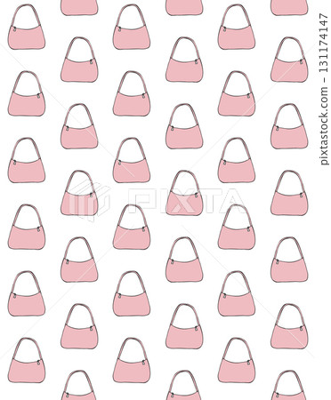 Vector seamless pattern of hand colored mini bag Vector seamless pattern of hand colored mini bag 131174147