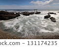 The Kamiiso torii gate being hit by the waves 131174235