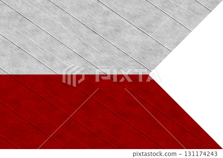 The official flag of the capital of Slovakia, Bratislava, on wood texture. Conceptual collage. Illustration 131174243