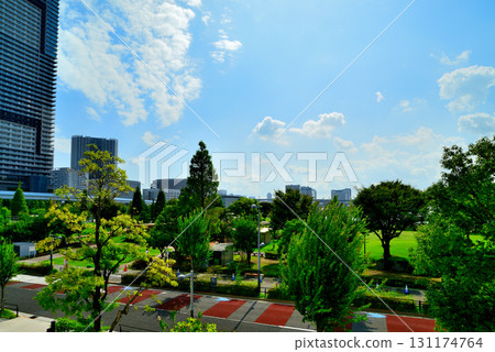 從豐洲公園眺望晴海臨海公園 高層公寓 從豐洲公園眺望晴海臨海公園 高層公寓 131174764