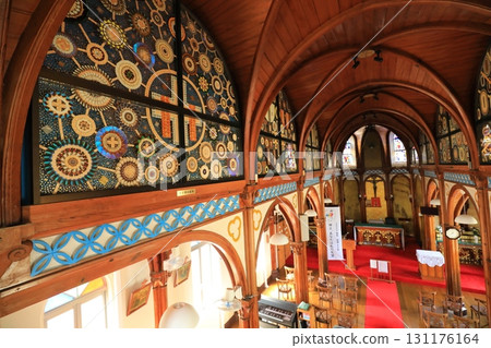 Decorative paintings at the Catholic Yamada Church (Hirado City, Nagasaki Prefecture, Japan) Decorative paintings at the Catholic Yamada Church (Hirado City, Nagasaki Prefecture, Japan) 131176164
