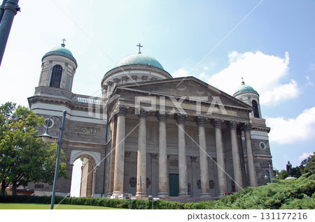 In front of Esztergom Basilica, Hungary. Photo taken on August 1, 2010. In front of Esztergom Basilica, Hungary. Photo taken on August 1, 2010. 131177216