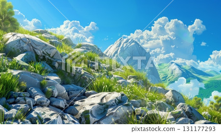 Colorful summer morning on the Cristallo group range 131177293