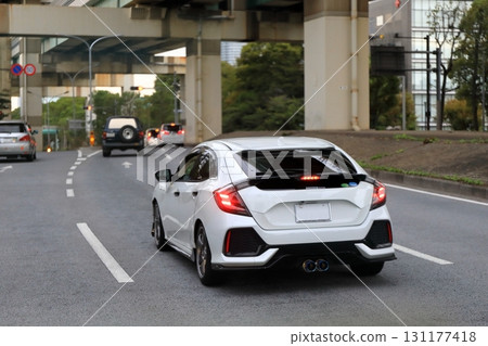 white domestic sports car 131177418