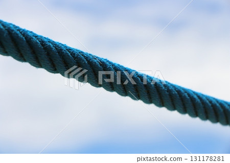 Playground ropes and growing grass 131178281