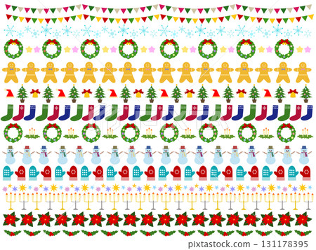 Cute Christmas illustration border set (event 12) Cute Christmas illustration border set (event 12) 131178395