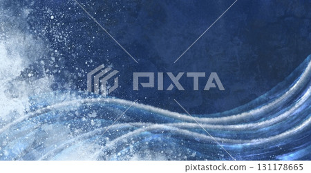 日式發光波浪背景 131178665