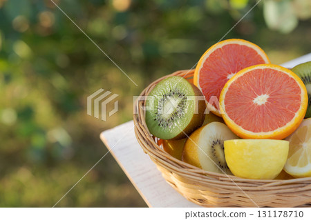 Fresh summer fruit platter 131178710