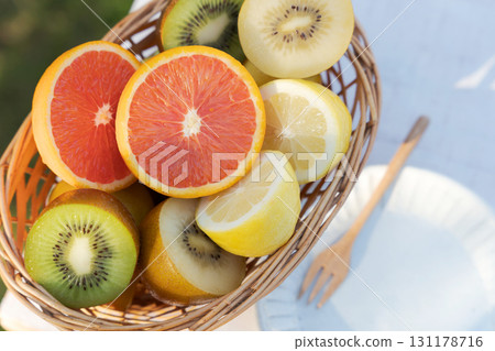 Fresh summer fruit platter 131178716