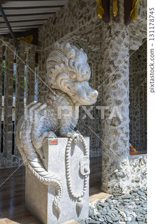 Sculpture of dragon in the courtyard of Thanh Luong Pagoda of 18th century 131178745