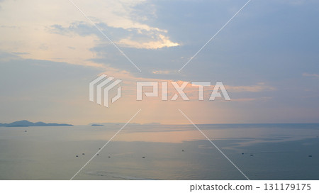 beautiful view of sea and sky in the morning, natural background beautiful view of sea and sky in the morning, natural background 131179175