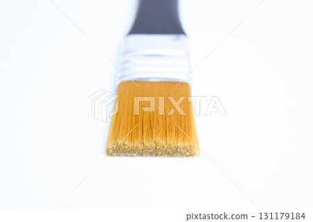 single paintbrush isolated on white background, object for art work 131179184