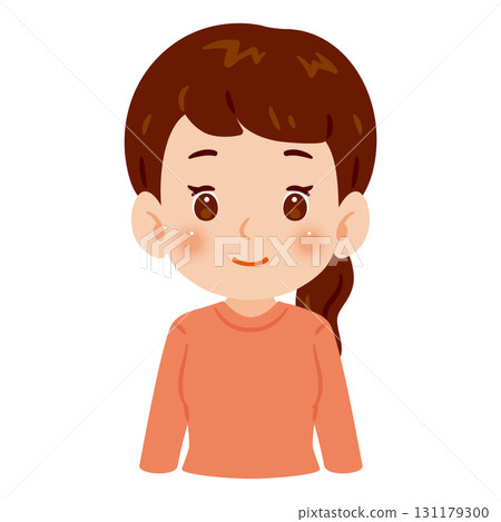 Woman's upper body illustration Woman's upper body illustration 131179300