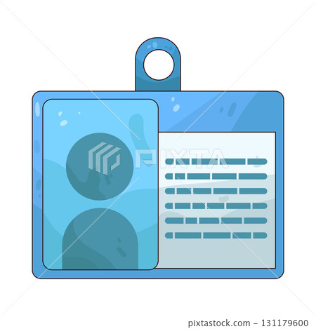 illustration of doctor ID card 131179600