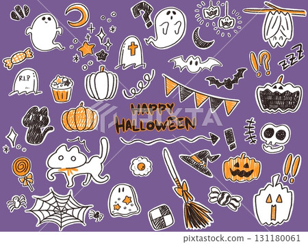 塗鴉風格萬聖節插畫集 131180061