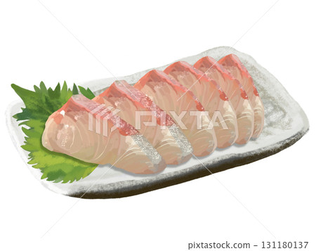 白身魚刺身(黃尾魚、鰤魚、琥珀魚、琥珀魚) 白身魚刺身(黃尾魚、鰤魚、琥珀魚、琥珀魚) 131180137