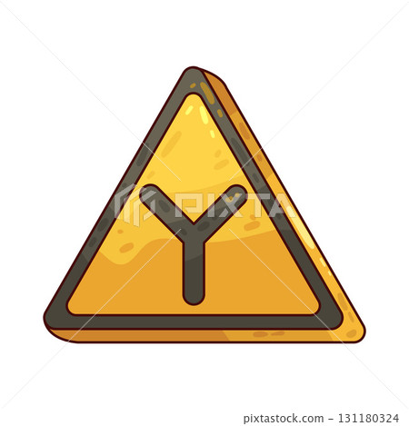 illustration of Y-intersection sign 131180324