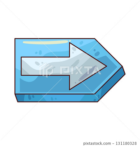illustration of directional arrow sign 131180328