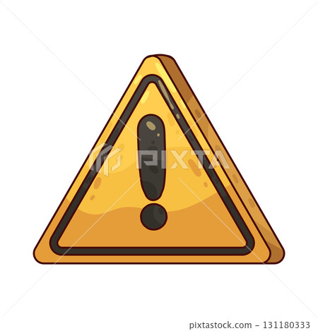 illustration of warning sign illustration of warning sign 131180333