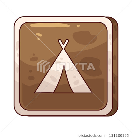 illustration of camping sign 131180335