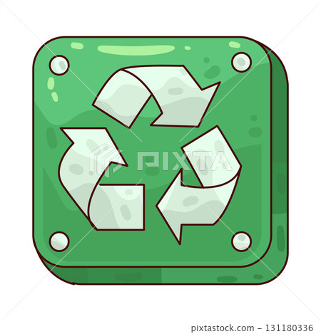 illustration of recycling sign 131180336