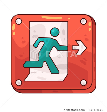 illustration of emergency exit sign illustration of emergency exit sign 131180339