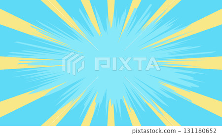 blue and yellow sunburst background 131180652