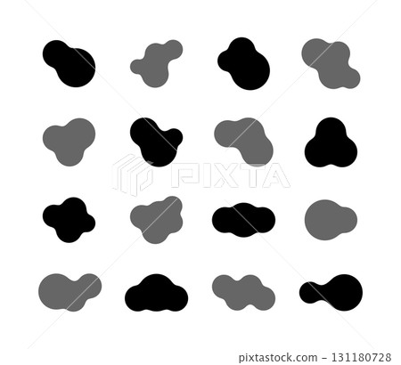 Stylish metaball object frame material set 131180728