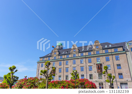 Bergen, Norway - June 11,2022 : Building of Clarion Collection Hotel Havnekontoret in Bergen, Norway on June 11,2022. 131182239
