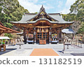 Beppu Hachiman Shrine worship hall in Sanyo Onoda City, Yamaguchi Prefecture 131182519