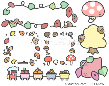 Cute Autumn Letter Frame Set 131182970