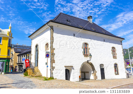 Bergen, Norway - June 11,2022 : Street view in downtown of Bergen in Bergen, Norway on June 11,2022. 131183889
