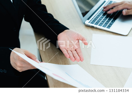 Two businessmen having a meeting 131184334