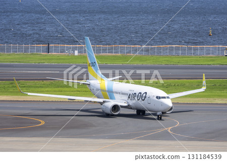 Scenery of Haneda Airport, airplane taxiing, Ota Ward, Tokyo 131184539