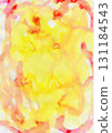 A blurry yellow and red painting (painted with acrylic paint on Japanese paper) 131184543