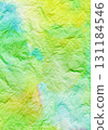 Yellow and green bleed painting (acrylic paint on Japanese paper) 131184546