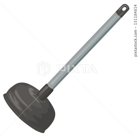 Illustration of a plunger, toilet cleaning, vector material Illustration of a plunger, toilet cleaning, vector material 131184814
