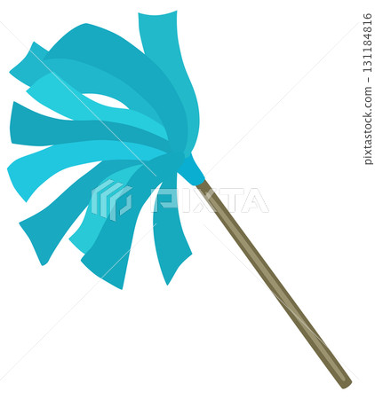 Blue feather duster illustration vector material 131184816