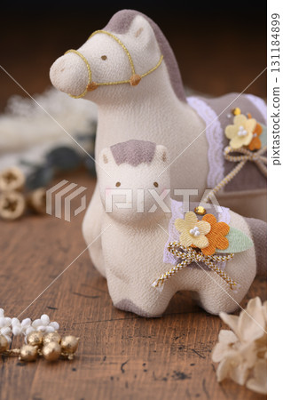 Cute horse parent and child (image of the Year of the Horse, Zodiac sign) 131184899