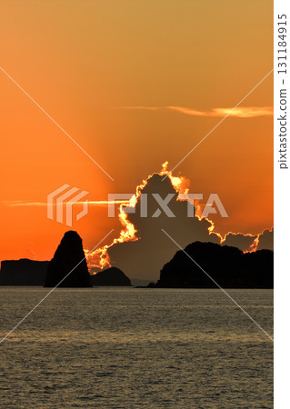 五島灘、角木灘和大角灘的夜景 131184915