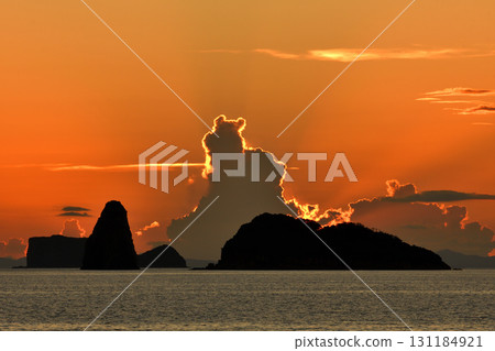 五島灘、角木灘和大角灘的夜景 五島灘、角木灘和大角灘的夜景 131184921