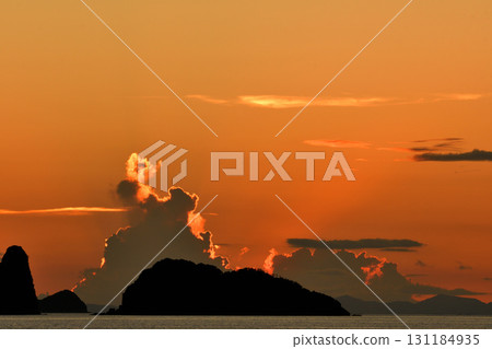 Evening view of Goto-nada, Kakuriki-nada, and Daikaku-nada 131184935