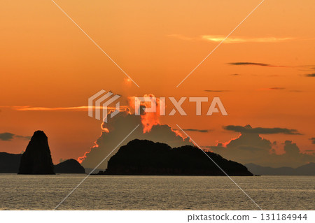 Evening view of Goto-nada, Kakuriki-nada, and Daikaku-nada 131184944