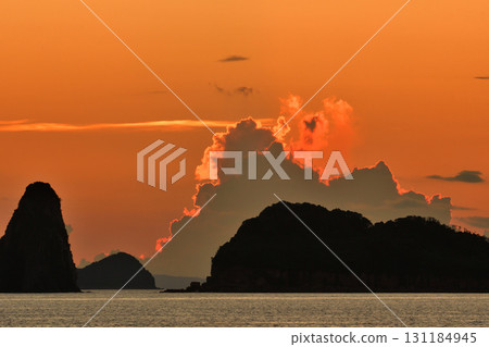 五島灘、角木灘和大角灘的夜景 131184945