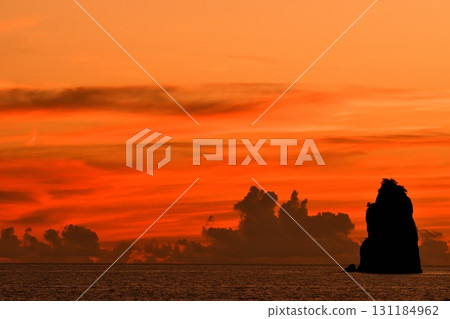 五島灘、角木灘和大角灘的夜景 131184962