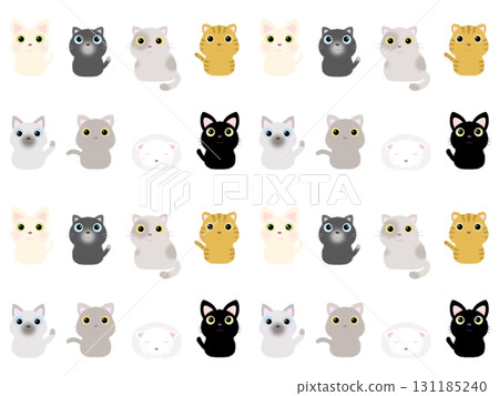 貓咪無縫圖案（純色，小）A-5' 131185240